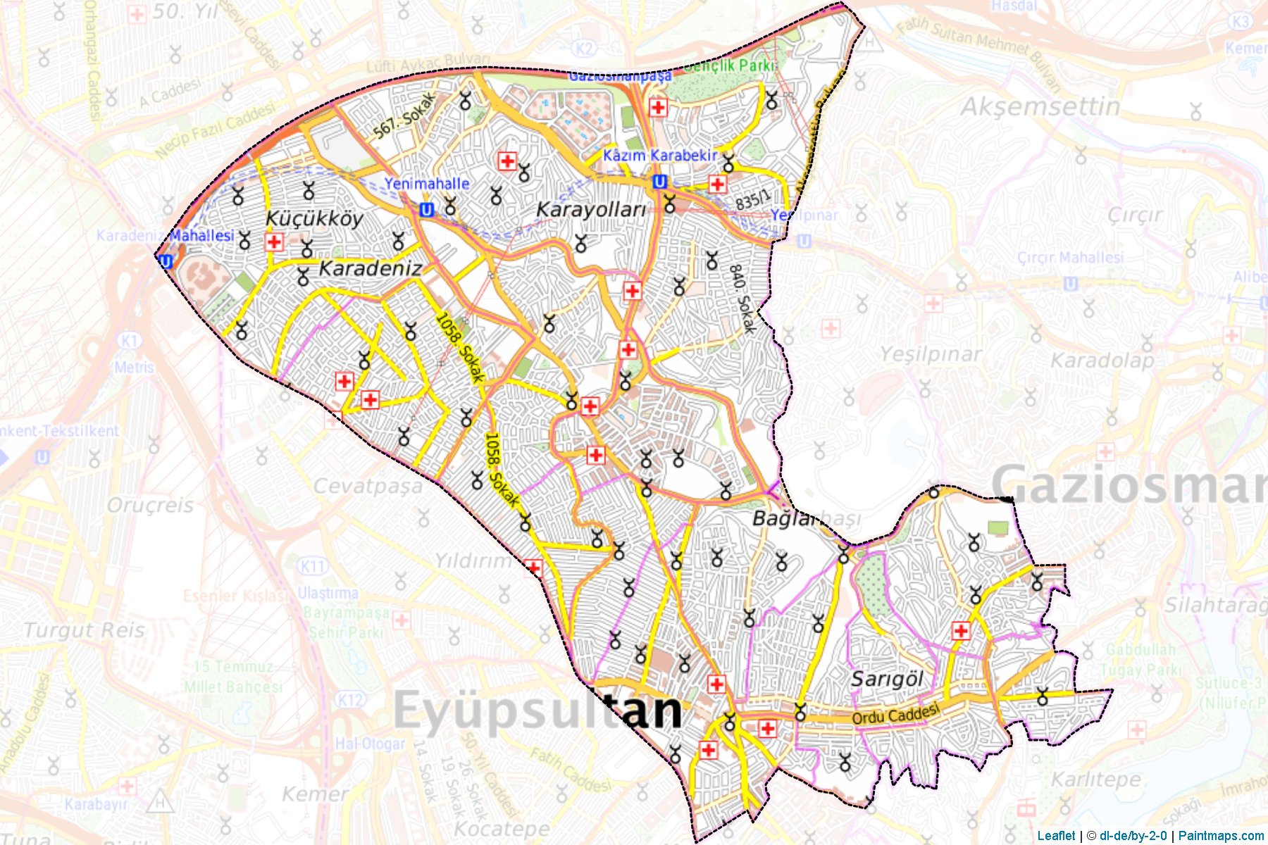 Fabrika Gaziosmanpaşa Halı Yıkama - Servis Bölgeleri